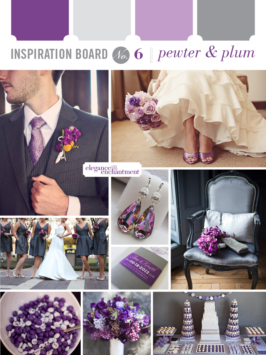 Wedding Inspiration - Pewter and Plum
