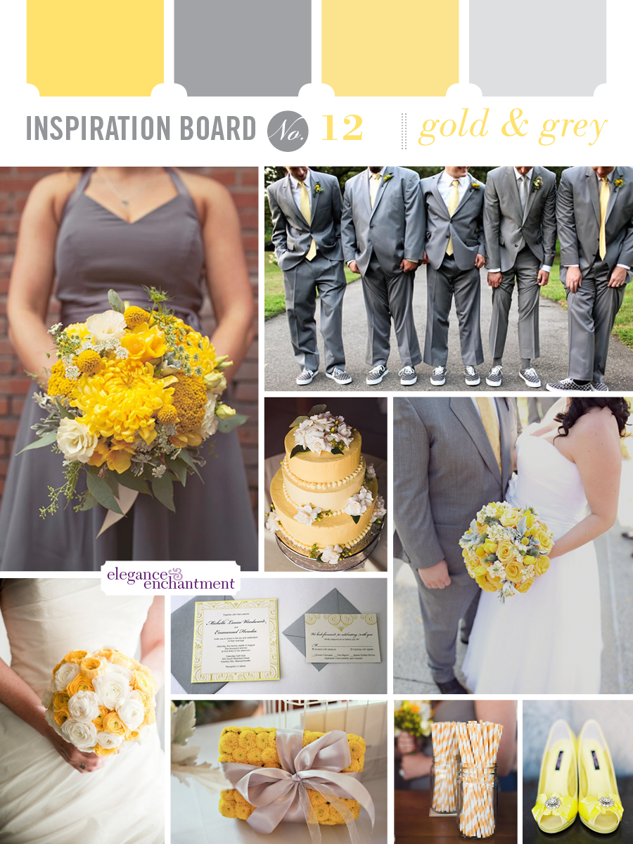 Wedding Inspiration - Gold and Grey