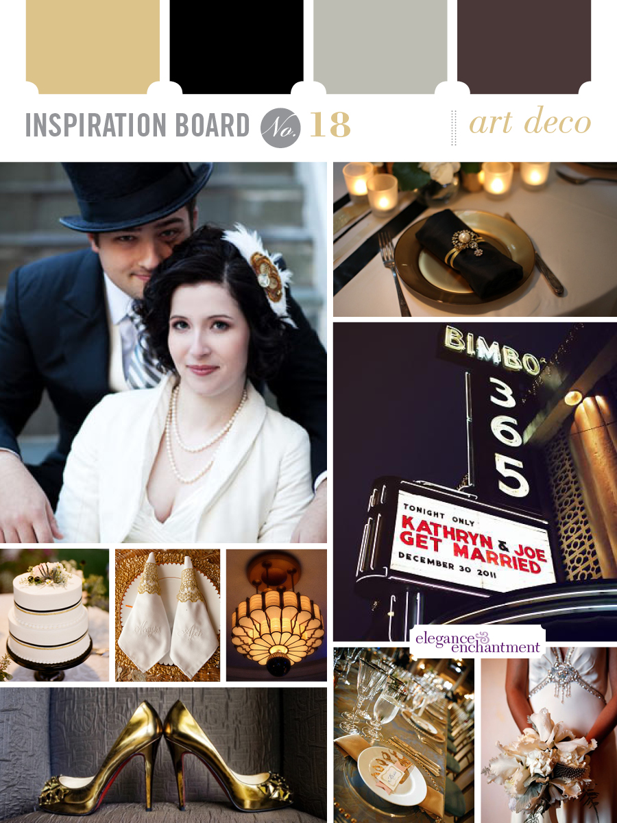 Wedding Inspiration Board - Art Deco
