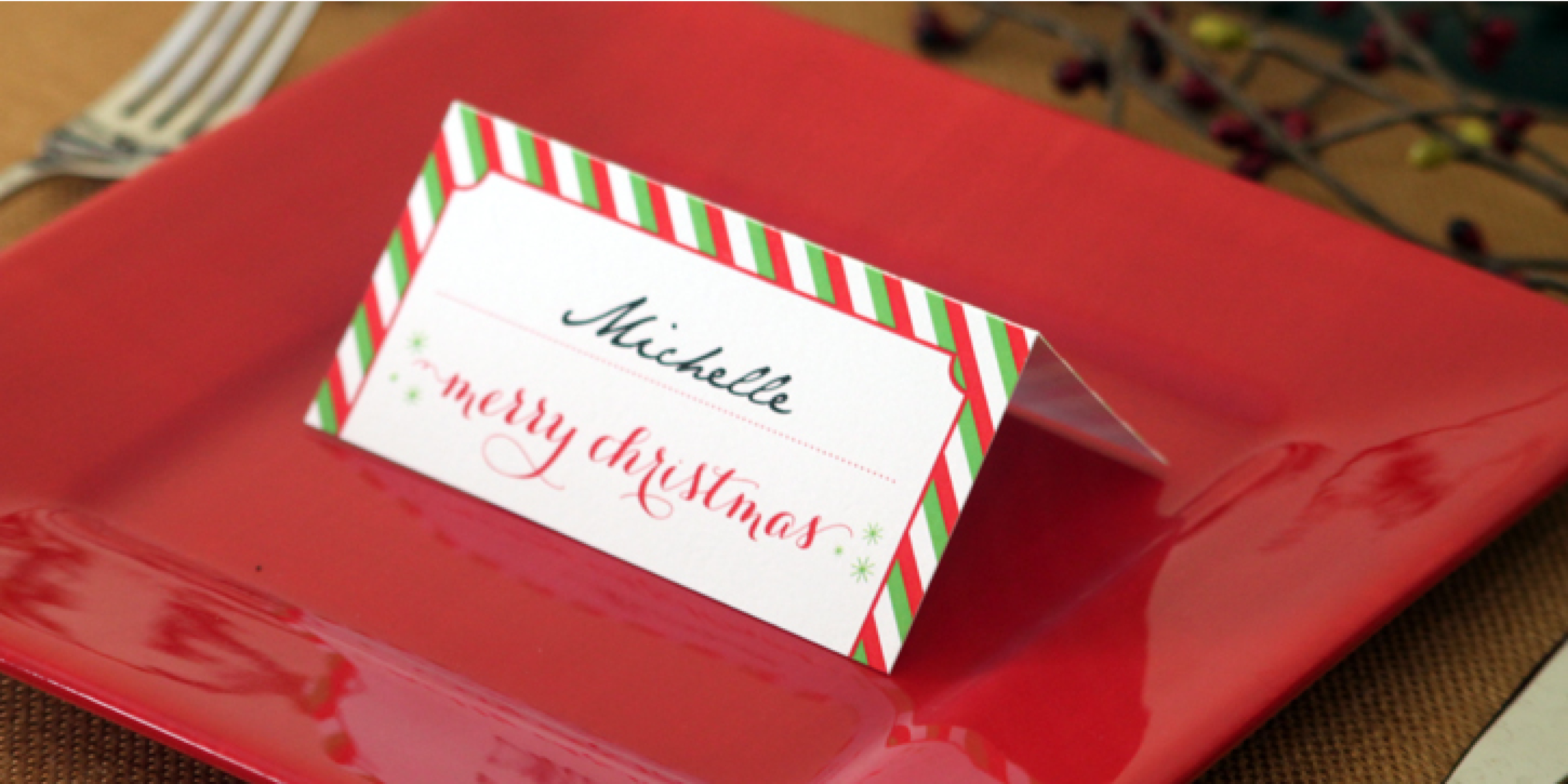 Free Printable Christmas Place Cards Template