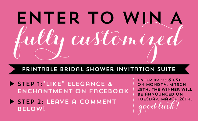 Elegance & Enchantment Bridal Shower Contest