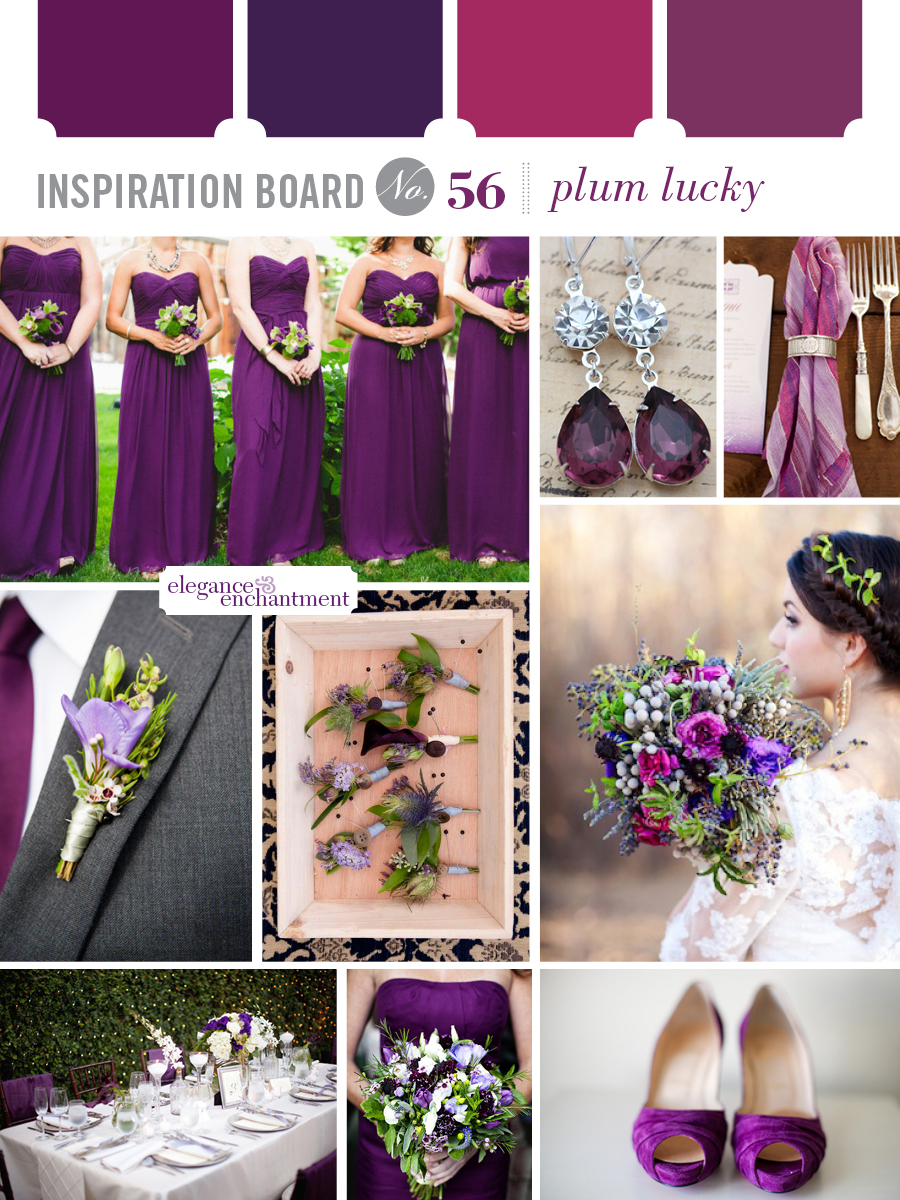 Wedding Inspiration Board - Plum Purple