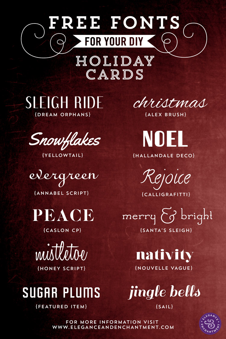 Free Fonts for your Holiday Cards