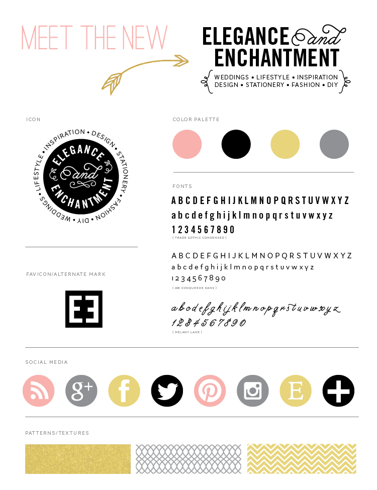 Elegance and Enchantment Rebranding Board
