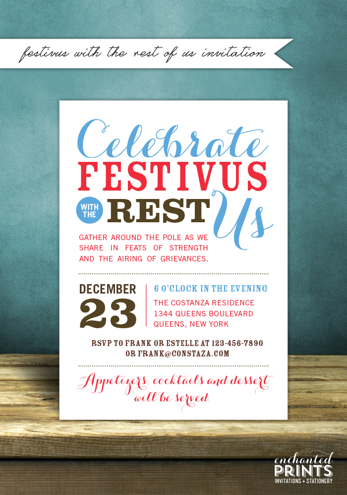 Festivus with the Rest of Us Invitation