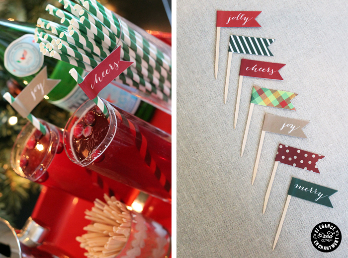 Holiday Straw Flags