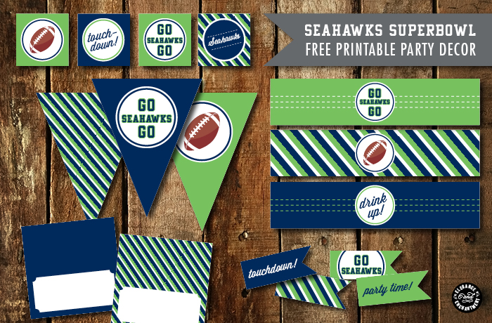 Elegance and Enchantment Football Collection Printables - Seahawks