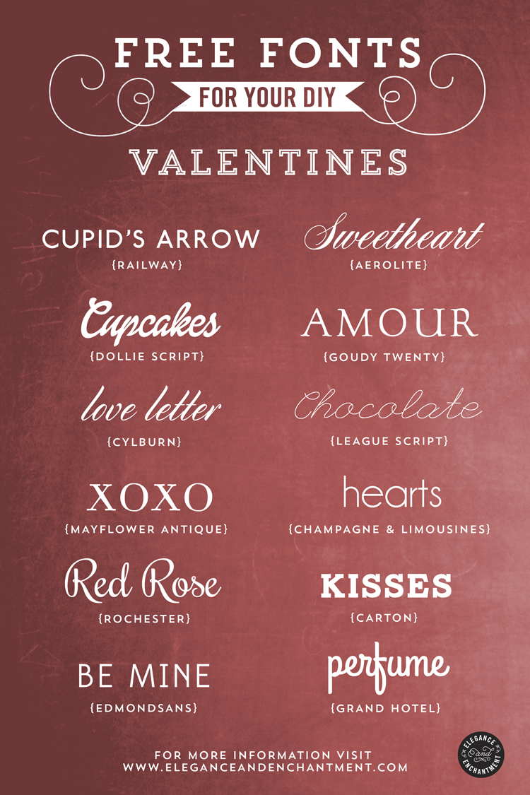 Free Fonts for your DIY Valentines