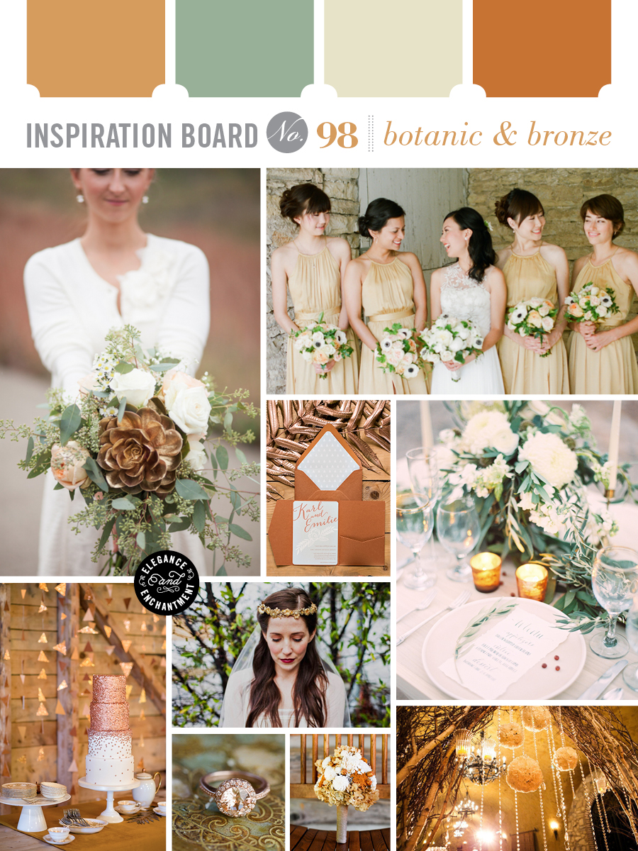 Wedding Inspiration - Botanic and Bronze