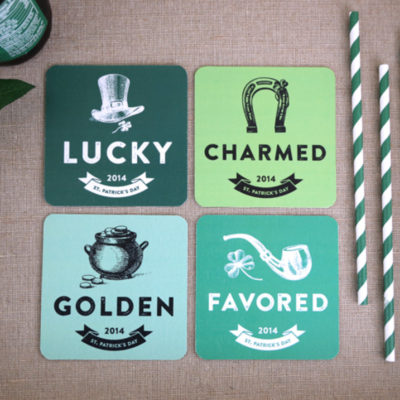 Free Printable St. Patrick's Day Coasters from Elegance and Enchantment
