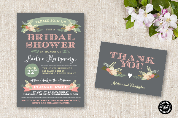 Flora Bridal Shower Invitation