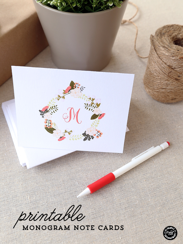 Elegance and Enchantment Monogram Note Cards