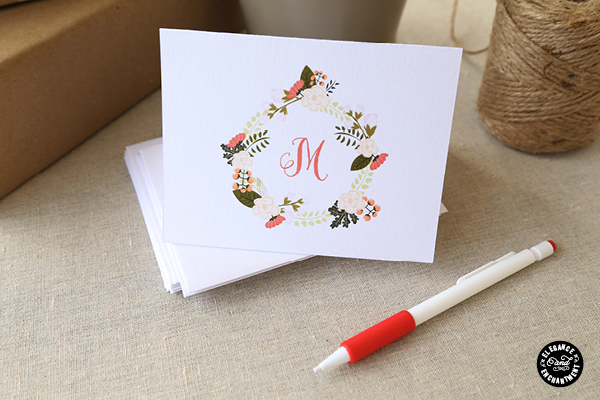 Elegance and Enchantment Monogram Note Cards