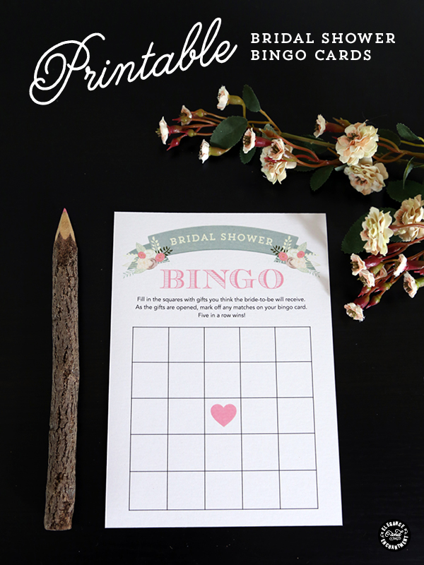 Bridal shower gift bingo free printable