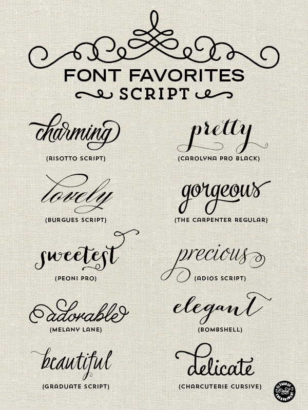 script style fonts