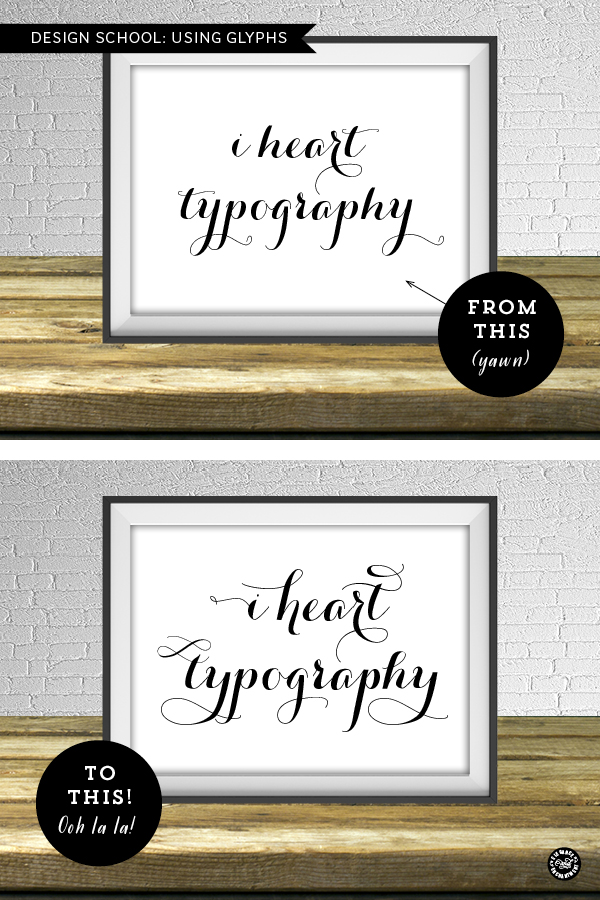 How to create gorgeous typography using glyphs