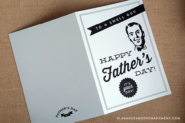 Find a free and easy last-minute Father’s Day Gift in these retro styled Father’s Day Printables. Your free download includes a Father’s Day Card, Coupons and Beer/Wine/Soda Pop Labels. // Designs from Elegance and Enchantment