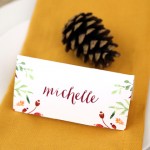 Free Printable Thanksgiving Place Cards and Tent Cards from Elegance & Enchantment