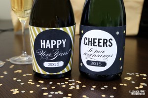 Free Printable New Year's Eve Champagne Bottle Labels