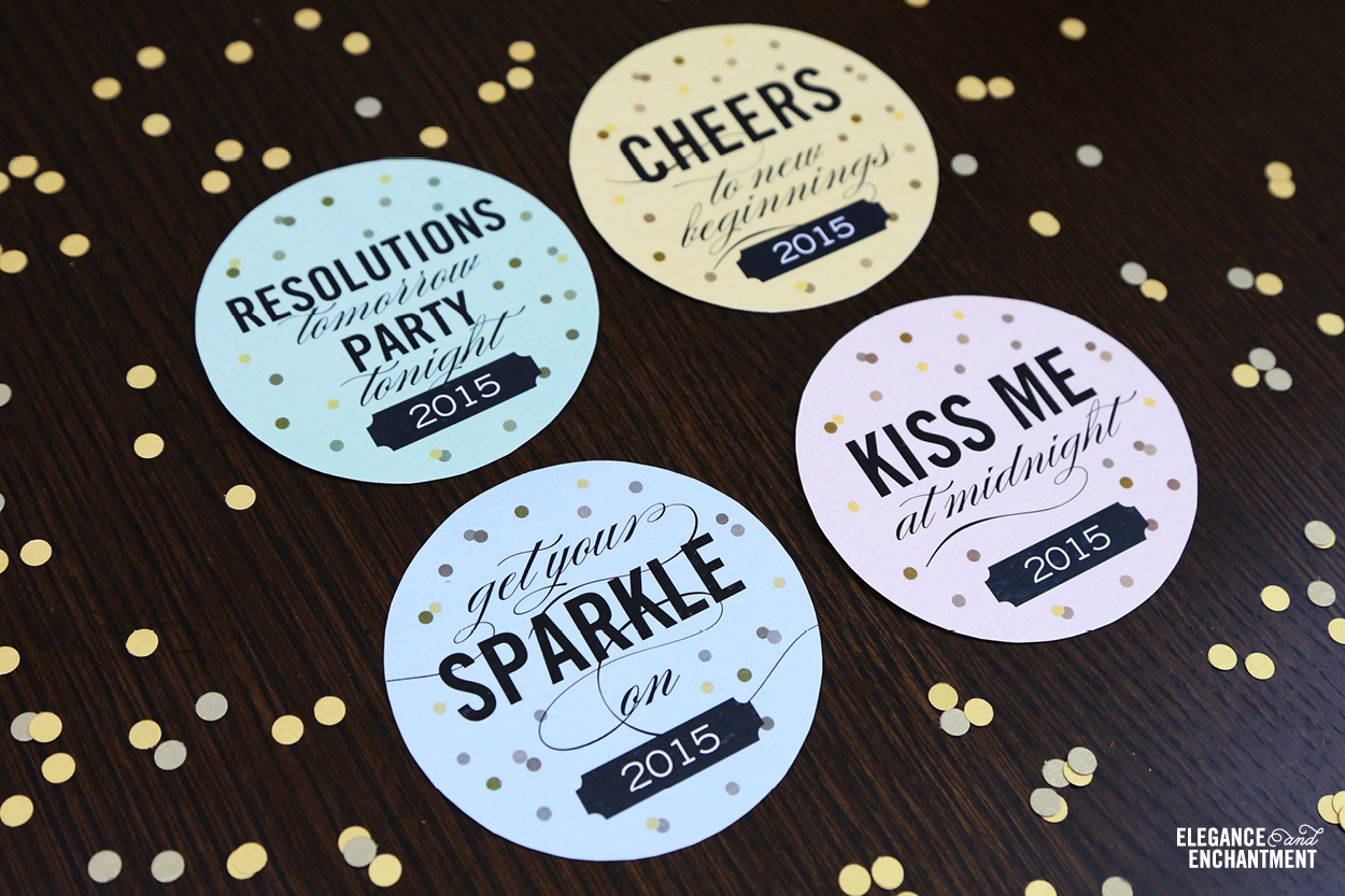 Free Printable New Year's Eve Champagne Bottle Labels