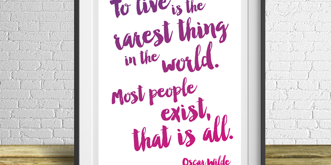 Oscar Wilde Printable Art - Free download from Elegance & Enchantment for one week only!