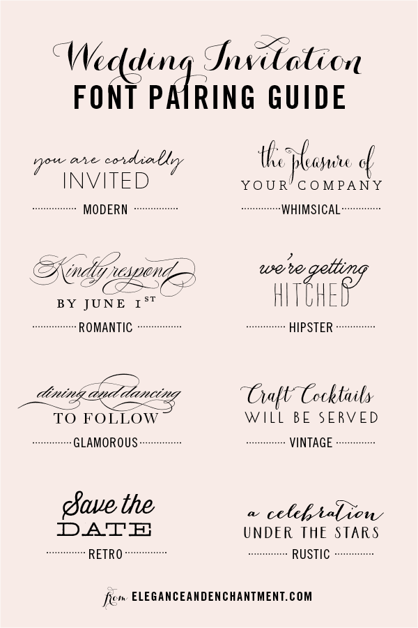 Wedding Invitation Font Pairing Guide - MichelleHickey.Design