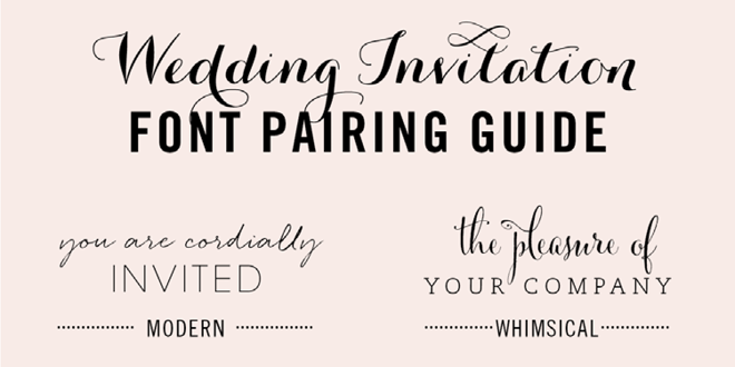 Wedding Invitation Font and Pairing Guide from Elegance and Enchantment // Great combinations of script and serif/sans serif typography for any style!