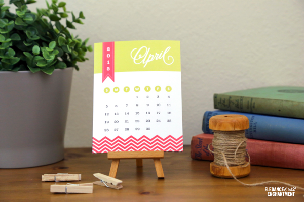 2015 Calendar Giveaway // Enter now, through April 8, 2015 to win two printed calendars - one for you and one for a friend! // From Elegance & Enchantment