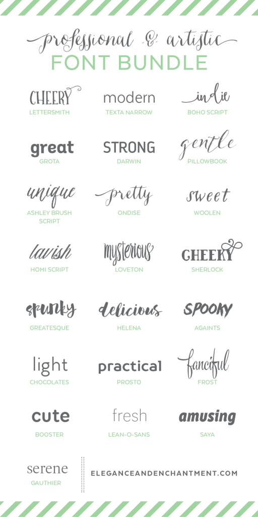 Professional and Artistic Font Bundle - MichelleHickey.Design
