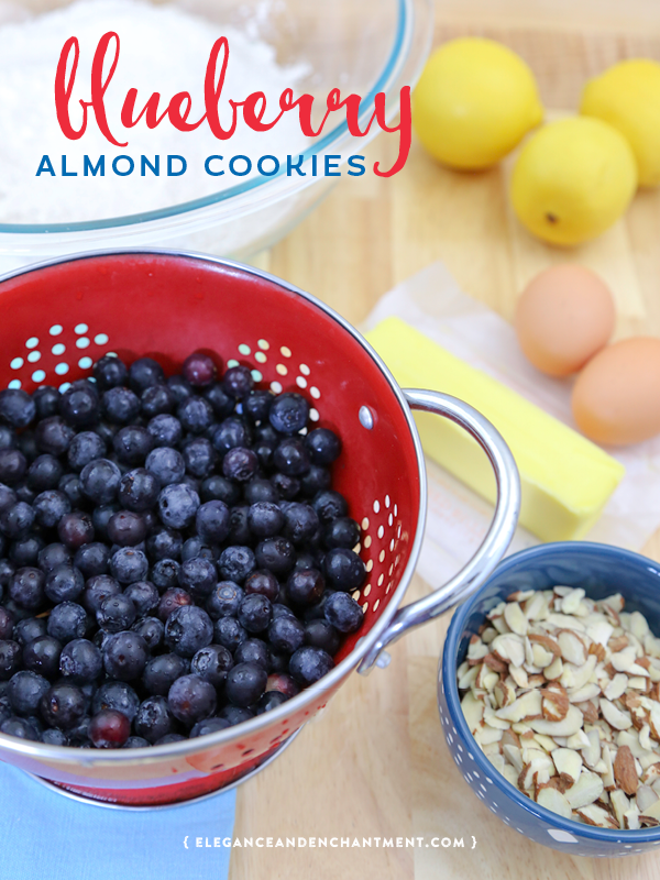 The perfect spring and summer dessert! Blueberry Almond Cookie Recipe using Fresh From Florida Blueberries from Elegance and Enchantment.