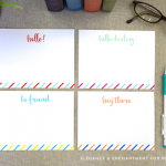 Free Printable Note Cards for any occasion // Set of four designs from Elegance & Enchantment for Remodelaholic