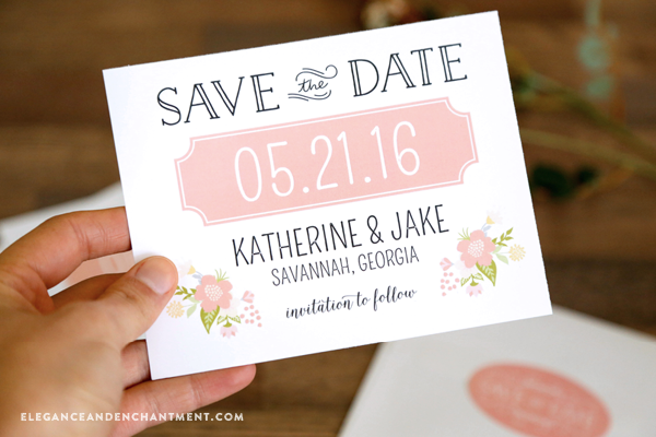 Printable Save the Date Cards and Stickers
