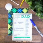 Free Printable Fill in the Blank Cards for Father’s Day! Great easy gift idea from kids to their dads // Design by Elegance & Enchantment for Today’s Creative Blog