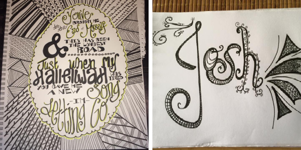 Elegance and Enchantment Creative Challenge Month 6 Results - This session was all about calligraphy and hand lettering. Join our free community of artists and makers as we explore a different creative project, every month!