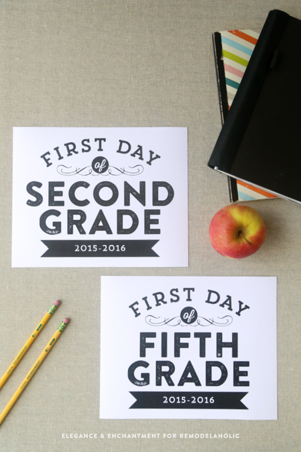 First Day Of School Signs Free Printable Pdf