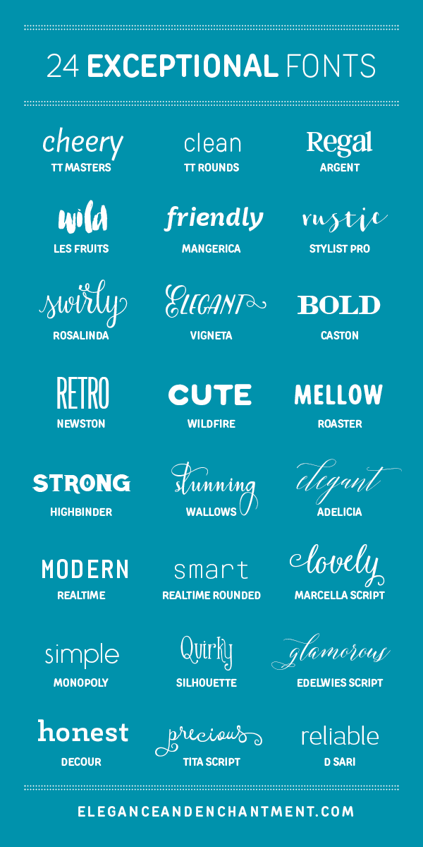 24 Exceptional Fonts