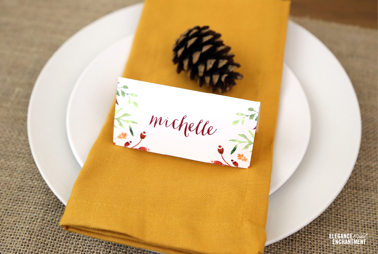 Thanksgiving Place Card and Tent Card Printables Pertaining To Thanksgiving Place Card Templates