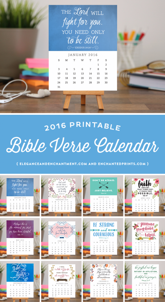 Place your vote for your favorite 2016 desk calendar design from Elegance & Enchantment and Enchanted Prints. The design with the most votes will be shared as a free printable download on Tuesday, December 1, 2015. Options include two motivational - inspirational calendars, two scripture - bible verse calendars and one modern chevron design. These calendars make super easy and inexpensive holiday gifts and look beautiful on your desk.