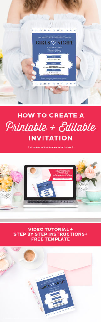 How to create a printable editable invitation | Elegance &amp; Enchantment