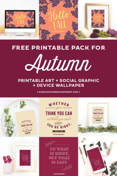 Free Printable Art for Autumn | Elegance &amp; Enchantment