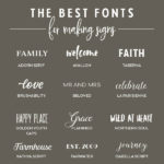 Searching for the perfect font to use on your next hand lettered sign? Here's a roundup of twenty fabulous typefaces. // From Elegance and Enchantment #signmaking #fonts #lettering