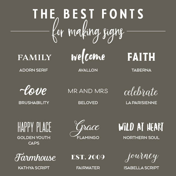 The Best Fonts for Making Signs | Elegance & Enchantment