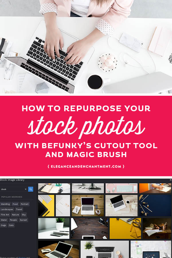 How to repurpose stock photos with BeFunky’s Cutout Tool and Magic Brush // from Elegance and Enchantment // Sponsored // #graphicdesign #printables #printabledesigns