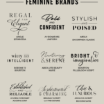 Nine font pairings for feminine brands to create logos, art prints, stationery, and more! From Elegance and Enchantment